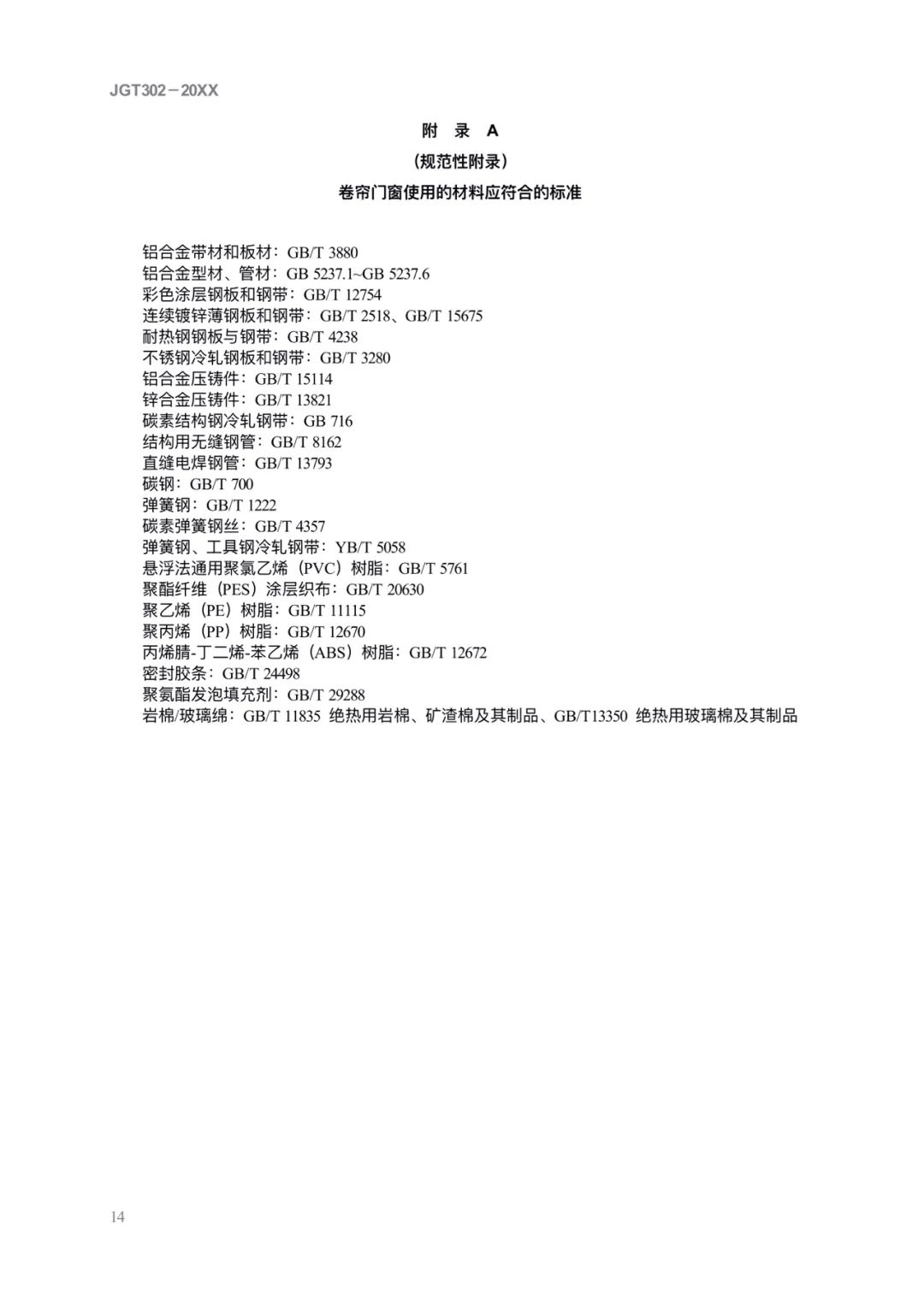 JG/T302-2022 《卷簾門窗》建筑工業(yè)行業(yè)產(chǎn)品標(biāo)準(zhǔn)